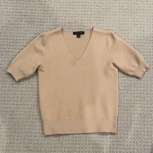 Women's V-Neck Sweater - Beige